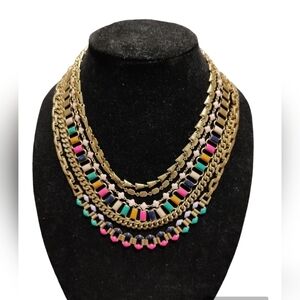 Stella & Dot Francis reversible multi chain statement necklace